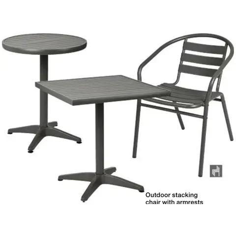 Table d'extérieur carrée Malvena