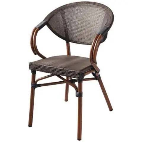 Chaise empilable d'extérieur avec accoudoirs Rimalia