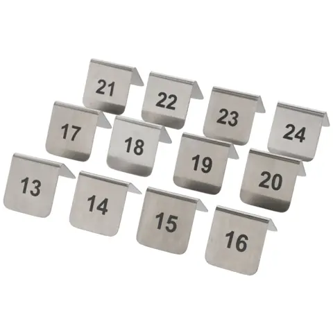 Numéro de table brillant, inox