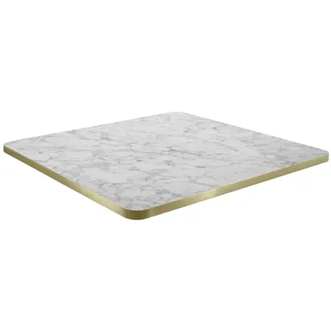 Plateau de table intérieur Marvani carré, effet marbre