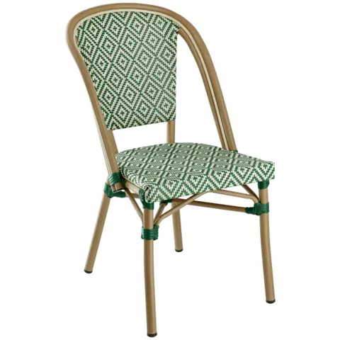 Chaise de bistrot d'extérieur Ostera, résistante aux intempéries, empilable